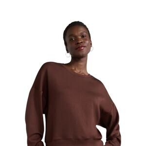 Scoop Womens size M Ultimate Scubaknit Cropped Grungecore Sweatshirt Drop Sleeve